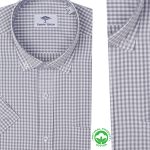 Chemise demi-manche Homme à Petits Carreaux – Élégance Moderne FY13