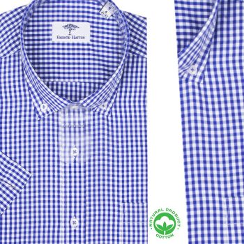 Chemise demi-manche Homme à Petits Carreaux – Élégance Moderne FY14