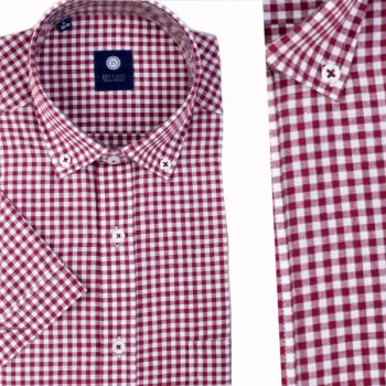 Chemise en Lin demi-manche Homme à Petits Carreaux – B235