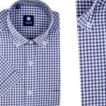Chemise en Lin demi-manche Homme à Petits Carreaux – A235