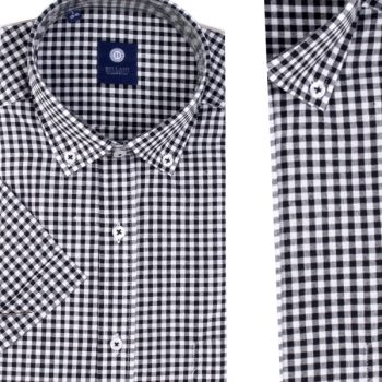 Chemise en Lin demi-manche Homme à Petits Carreaux – N235