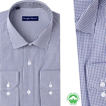 Chemise homme à petits carreaux en coton BN39