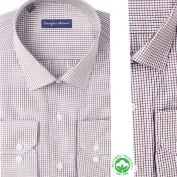 Chemise homme à petits carreaux en coton BN40