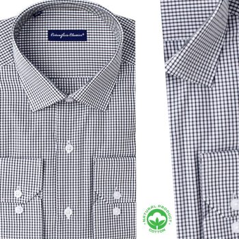 Chemise homme à petits carreaux en coton BN41