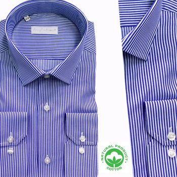 Chemise Rayée Pour Homme en Coton Doux F031