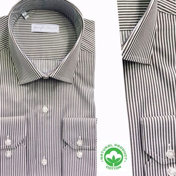 Chemise Rayée Pour Homme en Coton Doux F032