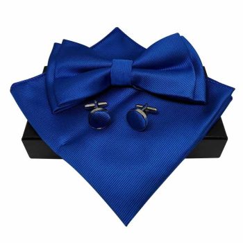 Coffret Nœud Papillon Bleu Roi pour homme N003