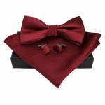 Coffret Nœud Papillon Bordeaux pour homme N004