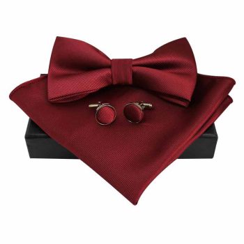 Coffret Nœud Papillon Bordeaux pour homme N004
