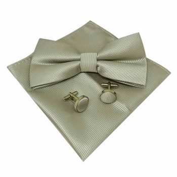 Coffret Nœud Papillon Gris Clair pour homme N005