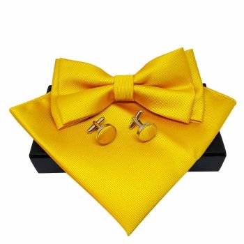 Coffret Nœud Papillon Jaune pour homme N006