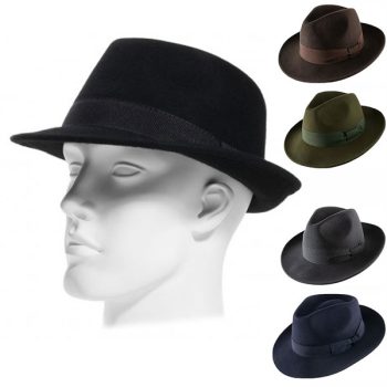 Chapeau Fedora noir Pour Homme