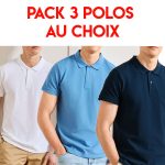 Pack Polo Homme en Coton Piqué – 3 pièces au Choix CWP3