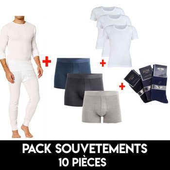 Pack Sous vêtements Homme 10 pièces
