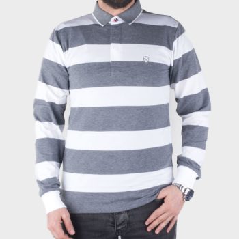 Polo Rayé pour Homme Manches Longues LC08