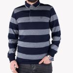 Polo Rayé pour Homme Manches Longues LC07